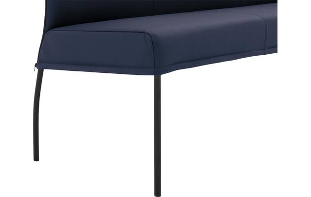 Goossens eetbank funk blauw leer - 8227458-05