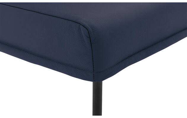 Goossens eetbank funk blauw leer - 8227458-06