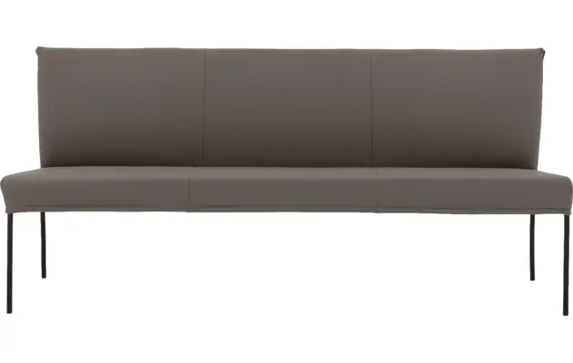 Goossens eetbank funk grijs leer - 8227459-03