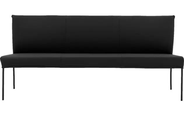 Goossens eetbank funk zwart leer - 8227460-03