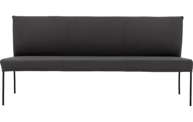 Goossens eetbank funk grijs leer - 8227461-03