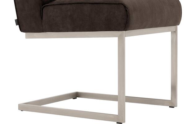 Goossens excellent eetkamerstoel tom bruin micro leer - 8227614-04