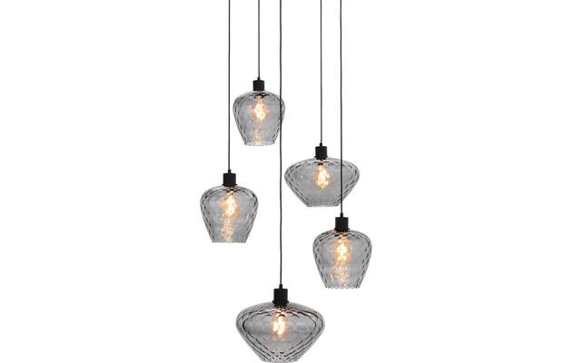 Goossens hanglamp dijon zwart metaal - 8228442-06