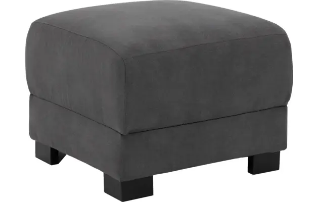 Goossens voetenbank my style grijs microvezel - 8229339-02