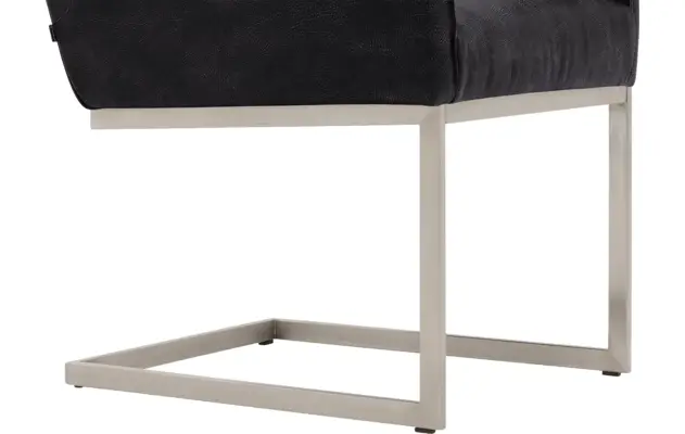 Goossens excellent eetkamerstoel tom zwart leer - 8229426-04