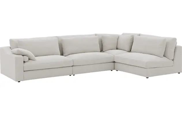 Goossens hoeksalon odette wit stof - 8229553-04