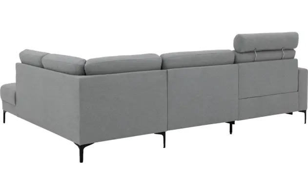 Goossens hoeksalon dallas grijs stof - 8229628-18