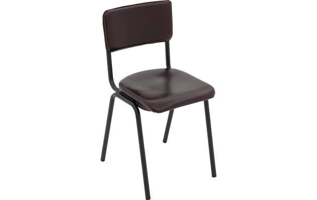 Goossens eetkamerstoel chaplin bruin leer - 8229742-04