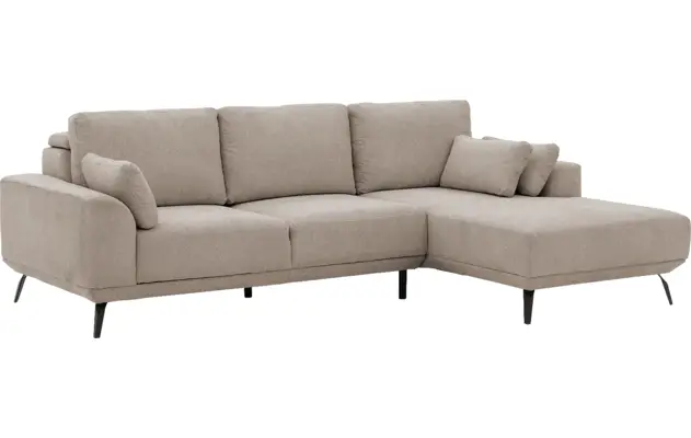Goossens excellent loungebank princess beige stof - 8229789-04-gespiegeld
