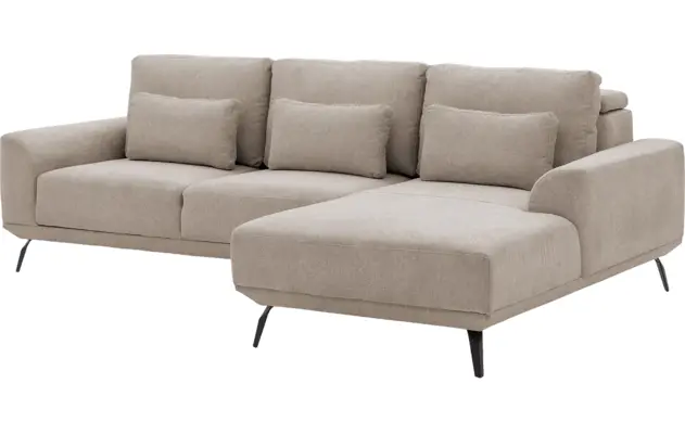 Goossens excellent loungebank princess beige stof - 8229789-06-gespiegeld