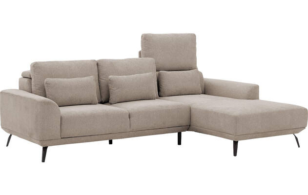 Goossens excellent loungebank princess beige stof - 8229789-09-gespiegeld