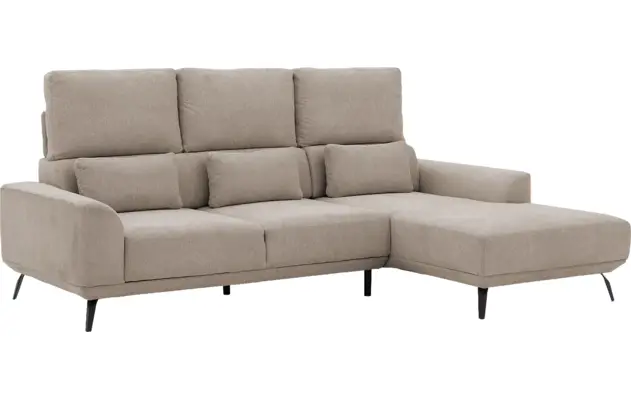 Goossens excellent loungebank princess beige stof - 8229789-10-gespiegeld