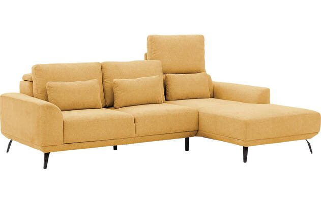 Goossens excellent loungebank princess geel stof - 8229790-09-gespiegeld
