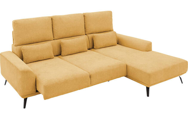 Goossens excellent loungebank princess geel stof - 8229790-12-gespiegeld