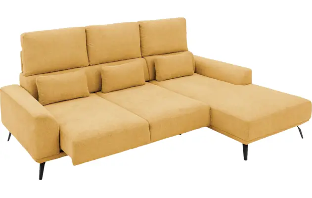 Goossens excellent loungebank princess geel stof - 8229790-12-gespiegeld