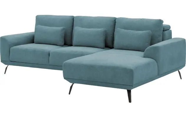 Goossens excellent loungebank princess blauw stof - 8229793-06-gespiegeld