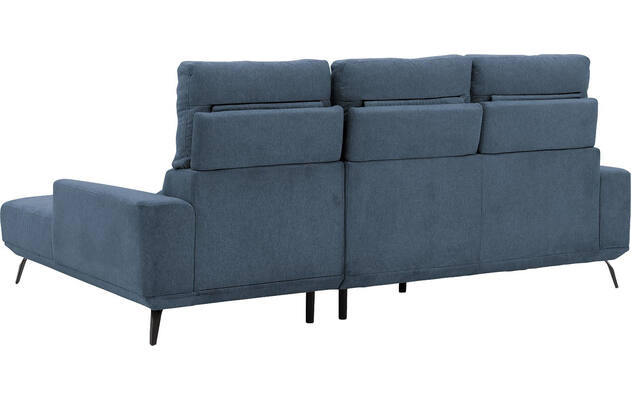 Goossens excellent loungebank princess blauw stof - 8229794-08-gespiegeld
