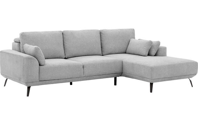 Goossens excellent loungebank princess grijs stof - 8229795-04-gespiegeld