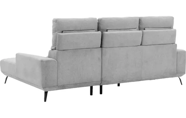 Goossens excellent loungebank princess grijs stof - 8229795-08-gespiegeld