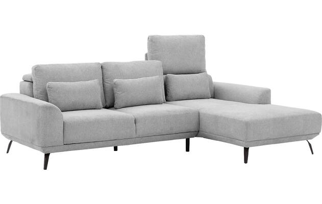 Goossens excellent loungebank princess grijs stof - 8229795-09-gespiegeld