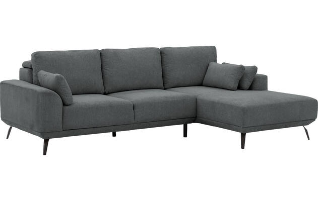 Goossens excellent loungebank princess grijs stof - 8229797-04-gespiegeld