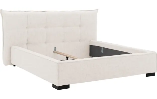 Goossens bedframe bolzano beige stof - 8229827-06