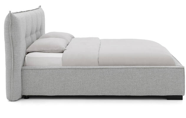 Goossens gestoffeerd bedframe bolzano grijs stof - 8229828-03
