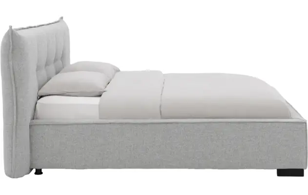 Goossens gestoffeerd bedframe bolzano grijs stof - 8229828-03
