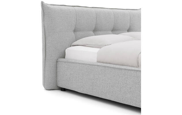 Goossens gestoffeerd bedframe bolzano grijs stof - 8229828-04