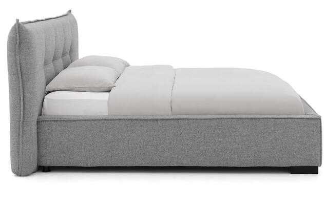 Goossens gestoffeerd bedframe bolzano grijs stof - 8229829-03