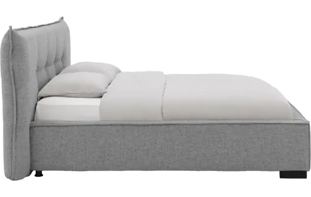 Goossens gestoffeerd bedframe bolzano grijs stof - 8229829-03