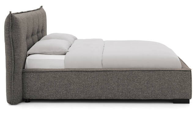 Goossens gestoffeerd bedframe bolzano bruin stof - 8229830-03