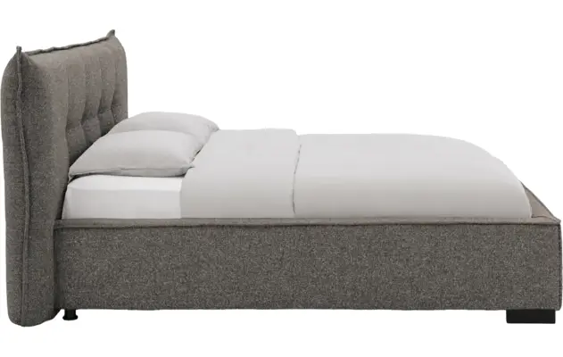 Goossens gestoffeerd bedframe bolzano bruin stof - 8229830-03