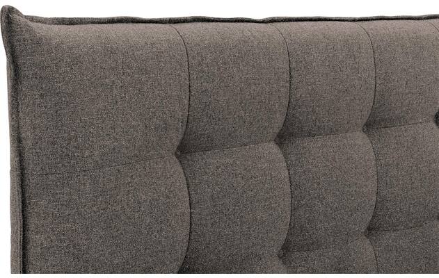 Goossens gestoffeerd bedframe bolzano bruin stof - 8229830-07