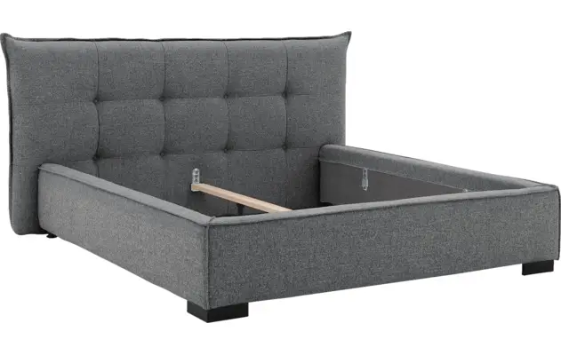 Goossens gestoffeerd bedframe bolzano blauw stof - 8229832-06