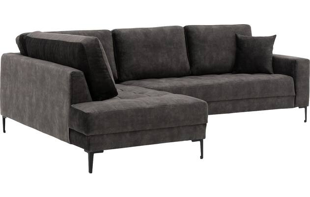 Goossens hoeksalon coco zwart stof - 8230181-02