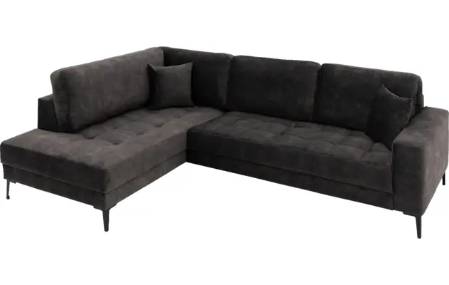 Goossens hoeksalon coco zwart stof - 8230181-04