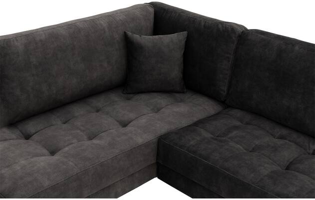 Goossens hoeksalon coco zwart stof - 8230181-05