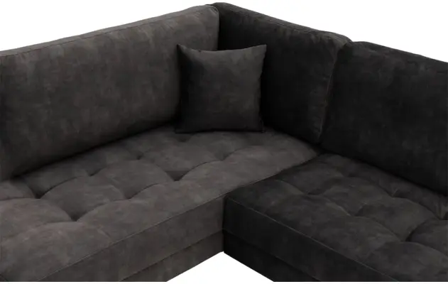 Goossens hoeksalon coco zwart stof - 8230181-05