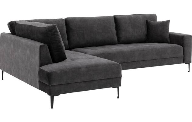 Goossens hoeksalon coco grijs stof - 8230182-02