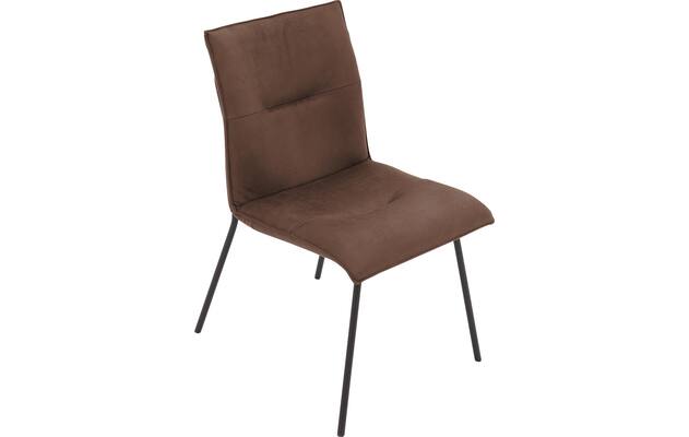 Goossens eetkamerstoel milan bruin micro leer - 8231019-04