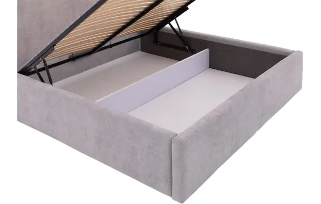 Goossens bedframe mysen storage grijs stof - 8231156-09