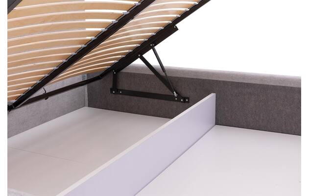 Goossens bedframe mysen storage grijs stof - 8231156-10