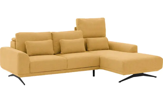 Goossens excellent loungebank princess geel stof - 8231520-gespiegeld-09