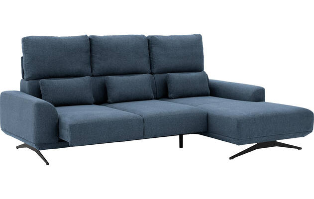 Goossens excellent loungebank princess blauw stof - 8231523-gespiegeld-06