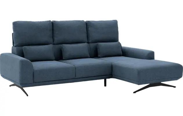 Goossens excellent loungebank princess blauw stof - 8231523-gespiegeld-08