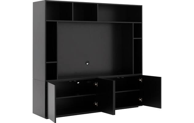 Goossens basic tv meubel madrid zwart melamine - 8231540-04
