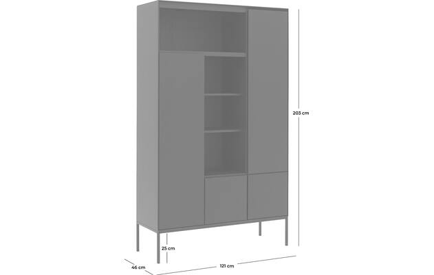 Goossens excellent opbergkast vic zwart eiken - 8231844-goossens-vic-opbergkast-eiken-50