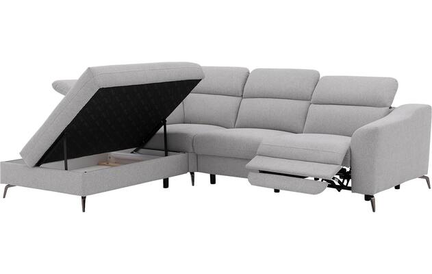 Goossens excellent hoeksalon elmer grijs stof - 8232627-06