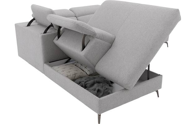 Goossens excellent hoeksalon elmer grijs stof - 8232627-12